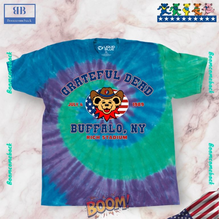 Grateful Dead Buffalo 89 Spiral Tie-Dye Shirt 02