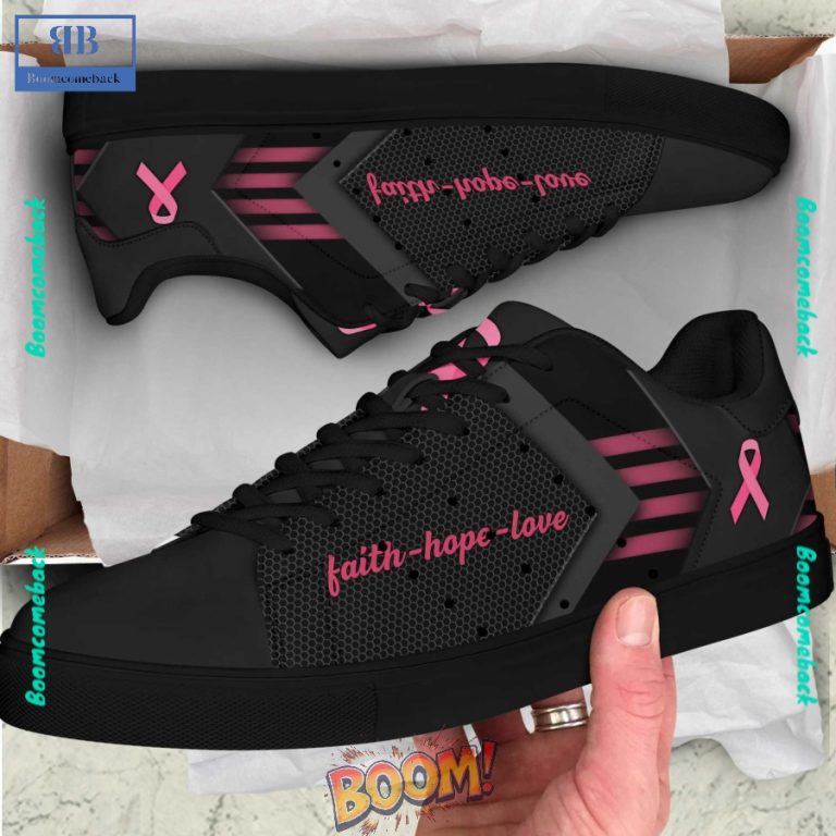 Cancer Awareness Faith Hope Love Stan Smith Shoes