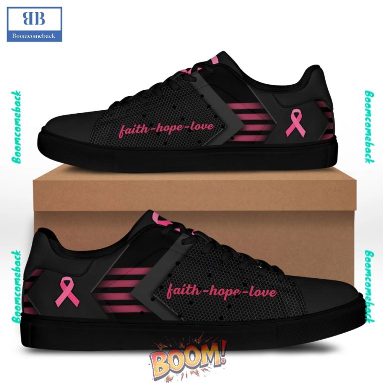 Cancer Awareness Faith Hope Love Stan Smith Shoes
