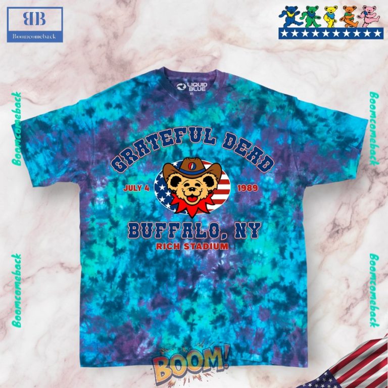 Grateful Dead Buffalo 89 Krinkle Tie-Dye Shirt 02