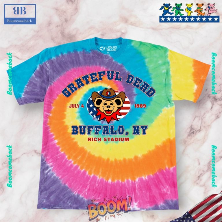 Grateful Dead Buffalo 89 Spiral Tie-Dye Shirt 01