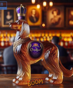 Afghan Hound Dog Whiskey Bottle