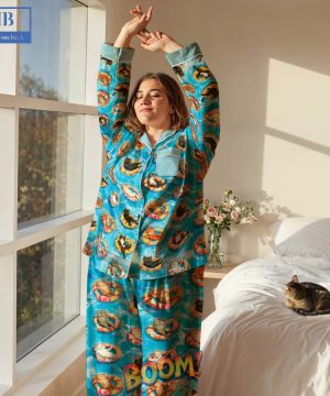 Cat Pool Party Pajamas Set For Men Women