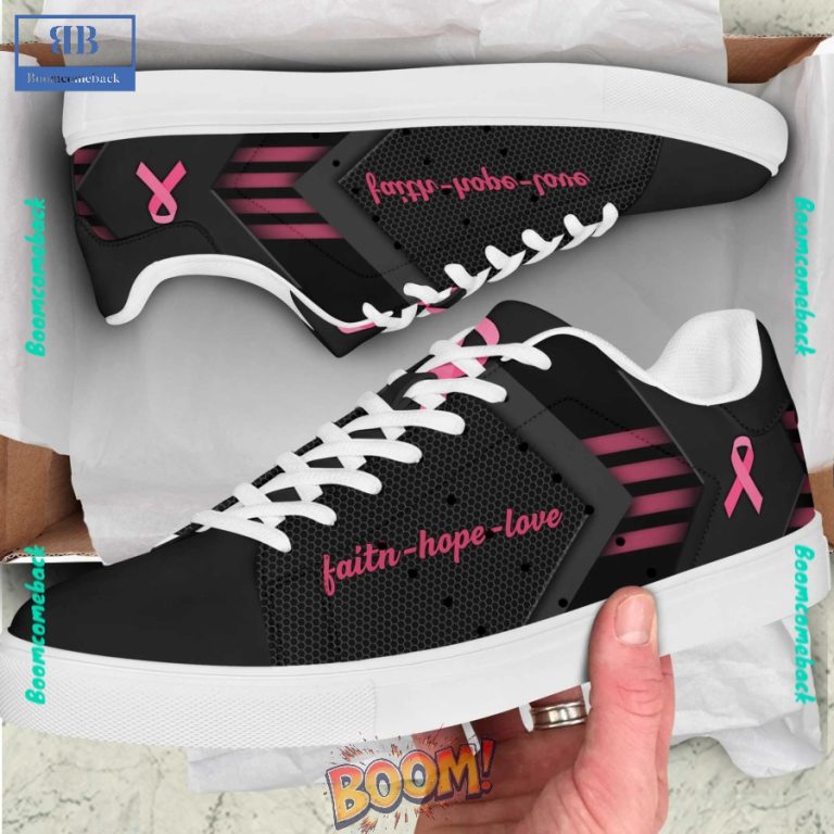 Cancer Awareness Faith Hope Love Stan Smith Shoes