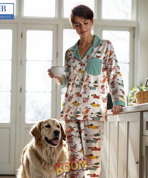 Dachshund Sausage Dog Pajamas Set For Men Women