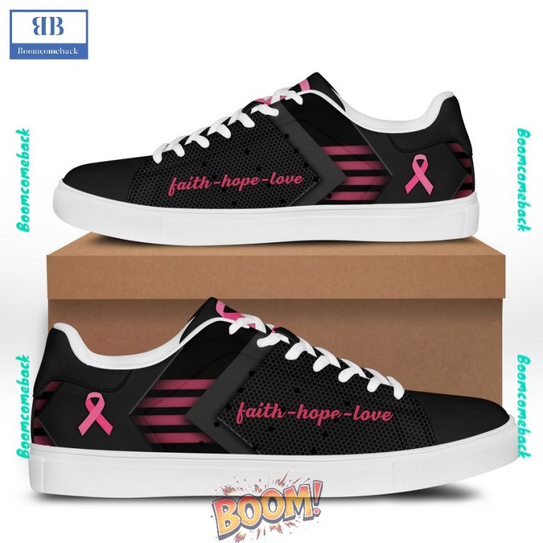 Cancer Awareness Faith Hope Love Stan Smith Shoes