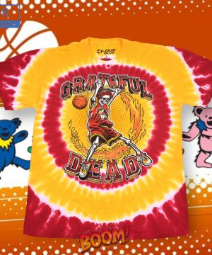 Grateful Dead x Atlanta Hawks Skeleton Tie-Dye Shirt