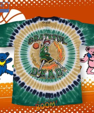 Grateful Dead x Boston Celtics Skeleton Tie-Dye Shirt