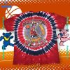 Grateful Dead x Golden State Warriors Skeleton Tie-Dye Shirt