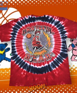 Grateful Dead x Chicago Bulls Skeleton Tie-Dye Shirt