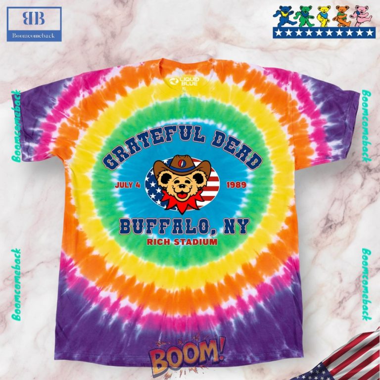 Grateful Dead Buffalo 89 Concentric Tie-Dye Shirt 01