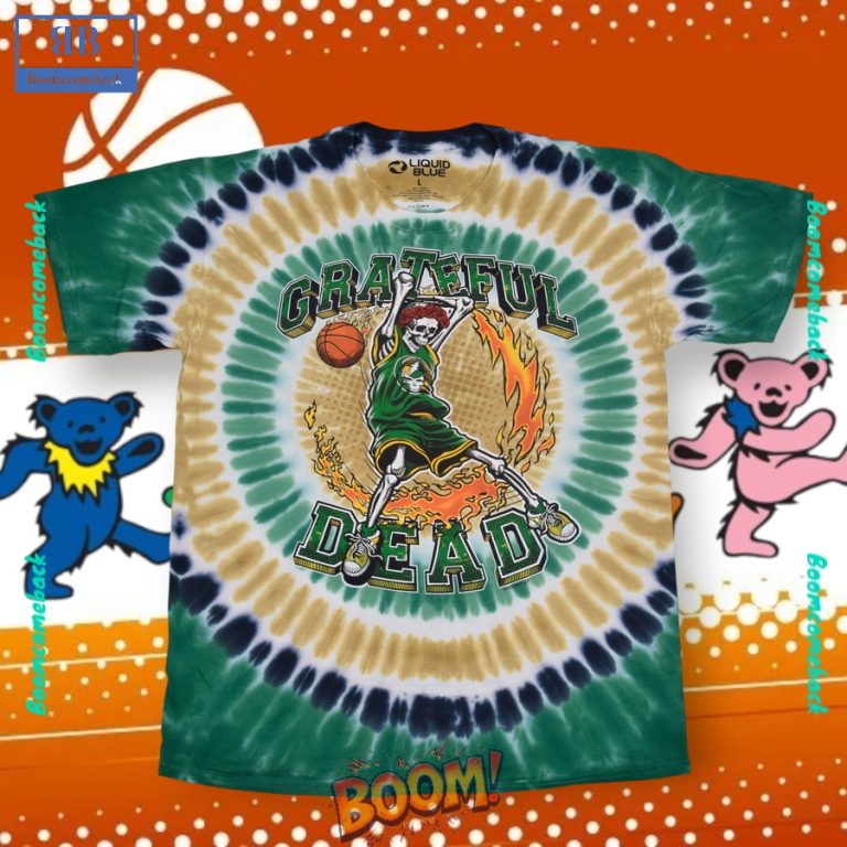 Grateful Dead x Boston Celtics Skeleton Tie-Dye Shirt