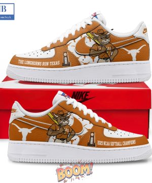 Texas Longhorns 2025 NCAA Softball Champions Nike Air Force Sneakers