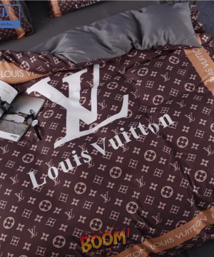 Louis Vuitton Monogram Pattern Bedding Set Duvet Cover
