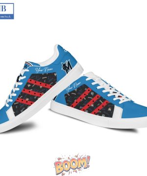 Miami Marlins Logo Pattern Stan Smith Shoes