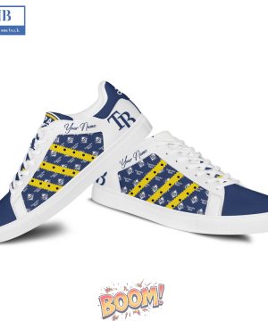 Tampa Bay Rays Logo Pattern Stan Smith Shoes