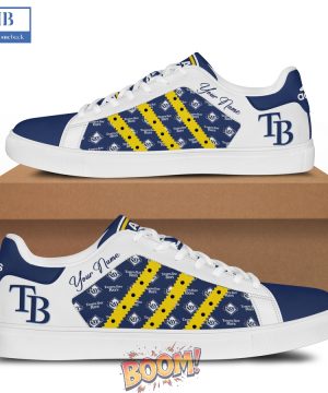 Tampa Bay Rays Logo Pattern Stan Smith Shoes