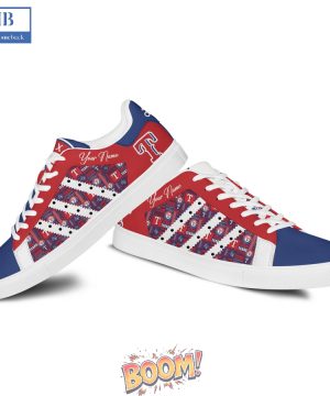 Texas Rangers Logo Pattern Stan Smith Shoes